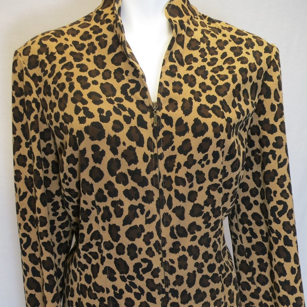 Dress barn shammy soft leopard print shirt jacket